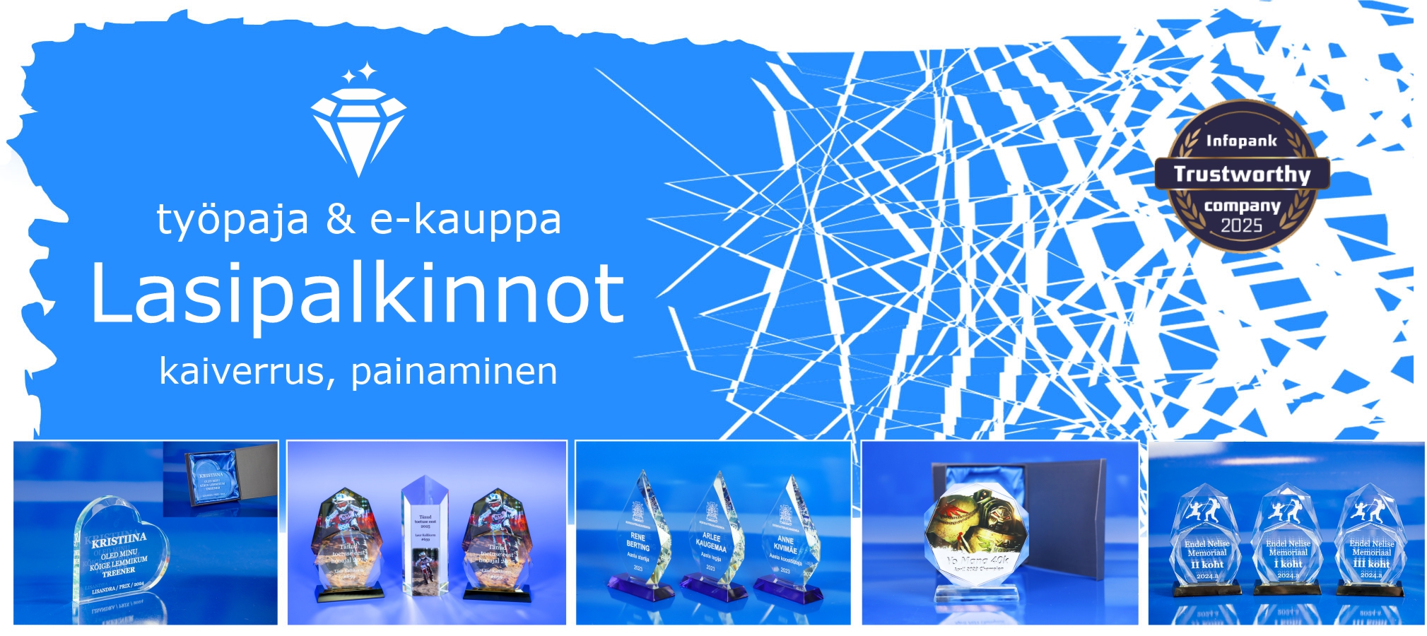 lasipalkinto, lasipalkinnot, kaiverrettu lasilahja, painettu lasilahja, yrityspalkinto, urheilupalkinto, kiitoslahja, personoitu lasi